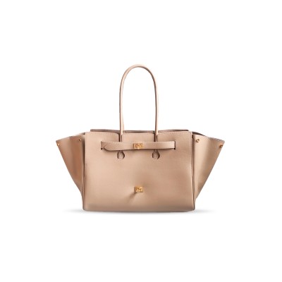 BALENCIAGA WOMEN'S BEL AIR MEDIUM IN LATTE 835613AB9D2000 (37*29*16cm)